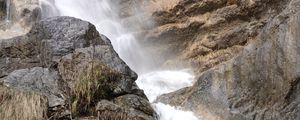 Preview wallpaper waterfall, stones, rocks, stream, spray