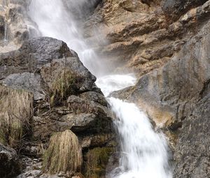 Preview wallpaper waterfall, stones, rocks, stream, spray