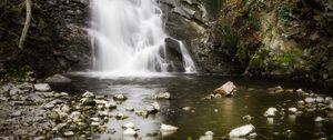 Preview wallpaper waterfall, stones, stream, cliff