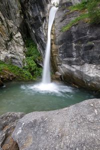 Preview wallpaper waterfall, stones, water, landscape, nature