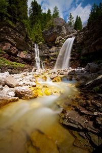 Preview wallpaper waterfall, stones, water, rocks, stream