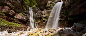 Preview wallpaper waterfall, stones, water, rocks, stream