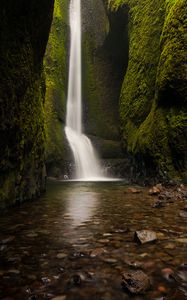 Preview wallpaper waterfall, stones, water, bottom