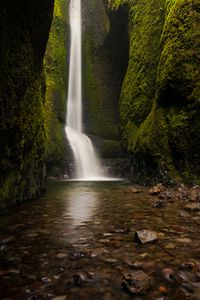 Preview wallpaper waterfall, stones, water, bottom