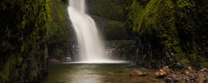 Preview wallpaper waterfall, stones, water, bottom