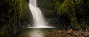 Preview wallpaper waterfall, stones, water, bottom