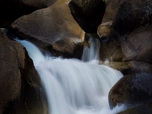 Preview wallpaper waterfall, stones, water, nature