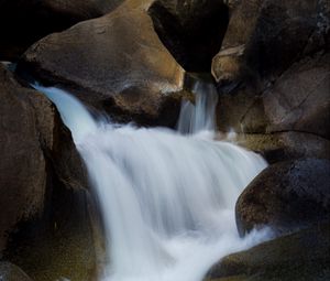 Preview wallpaper waterfall, stones, water, nature