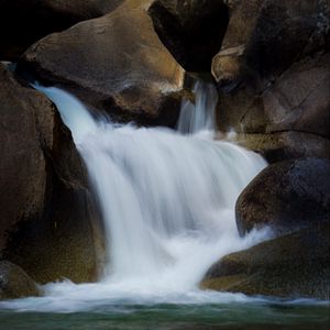 Preview wallpaper waterfall, stones, water, nature