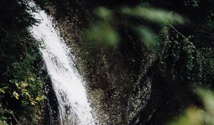 Preview wallpaper waterfall, stream, branches, spray