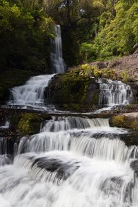 Preview wallpaper waterfall, stream, landscape, trees