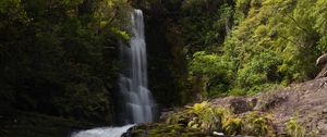 Preview wallpaper waterfall, stream, landscape, trees