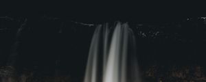 Preview wallpaper waterfall, stream, night, man