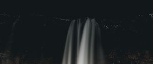 Preview wallpaper waterfall, stream, night, man