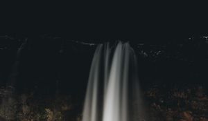 Preview wallpaper waterfall, stream, night, man
