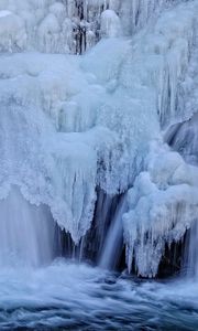 Preview wallpaper waterfall, stream, river, ice