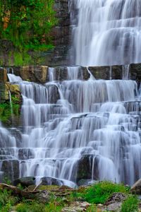 Preview wallpaper waterfall, stream, rocks, landscape