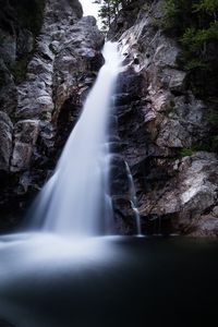 Preview wallpaper waterfall, stream, stones, rocks, water