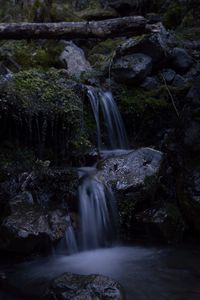 Preview wallpaper waterfall, stream, stones, moss, water