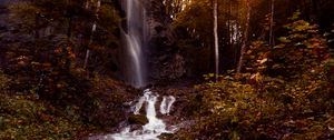 Preview wallpaper waterfall, stream, water, stones, trees