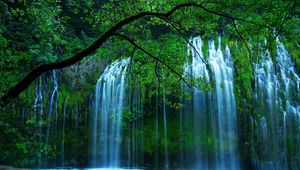 Preview wallpaper waterfall, trees, for