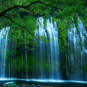 Preview wallpaper waterfall, trees, for