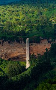 Preview wallpaper waterfall, trees, rock
