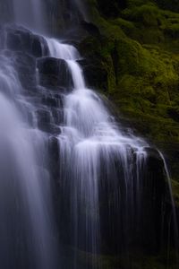 Preview wallpaper waterfall, water, cascade, rock, nature