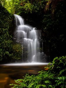 Preview wallpaper waterfall, water, jungle, vegetation, nature