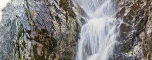 Preview wallpaper waterfall, water, rock, nature, landscape