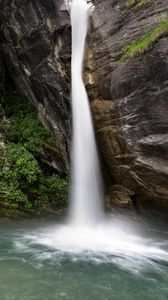 Preview wallpaper waterfall, water, rocks, nature