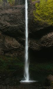 Preview wallpaper waterfall, water, rocks, moss, nature