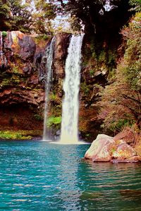 Preview wallpaper waterfall, water, rocks