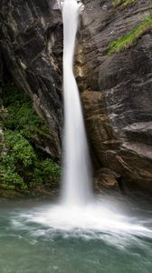 Preview wallpaper waterfall, water, spray, rocks, nature