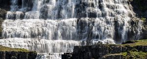 Preview wallpaper waterfall, water, stones, rock, cascade