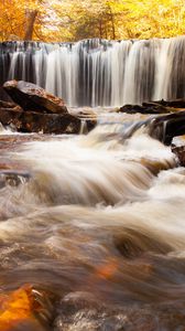 Preview wallpaper waterfall, water, stones, stream