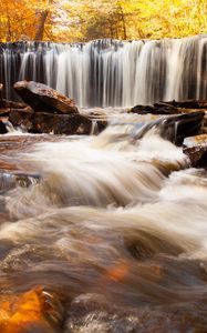 Preview wallpaper waterfall, water, stones, stream