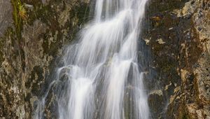 Preview wallpaper waterfall, water, stream, rock