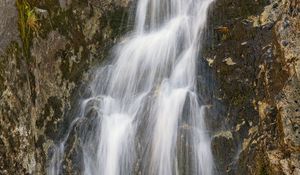 Preview wallpaper waterfall, water, stream, rock