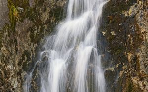 Preview wallpaper waterfall, water, stream, rock