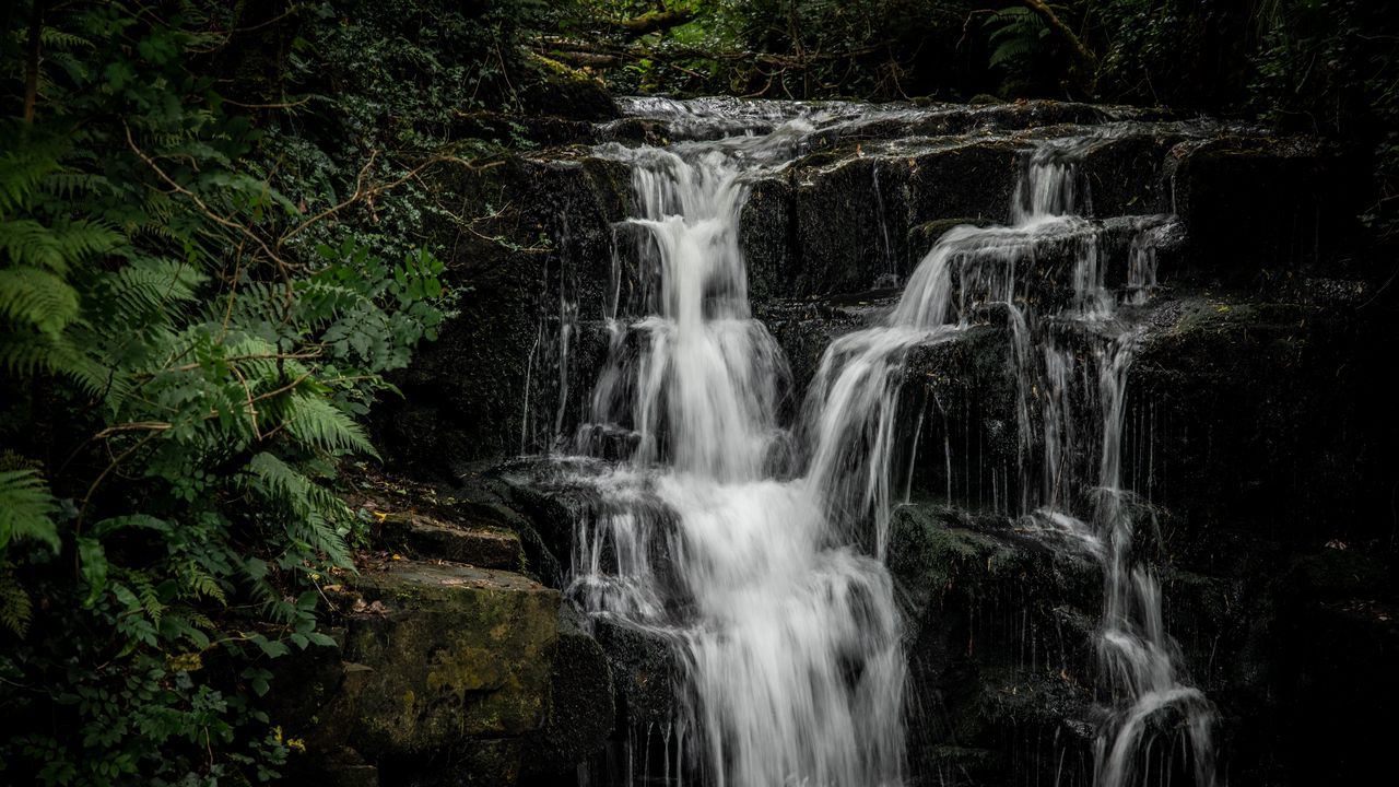 Wallpaper waterfalls, cascades, water, stones, landscape