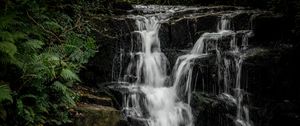 Preview wallpaper waterfalls, cascades, water, stones, landscape