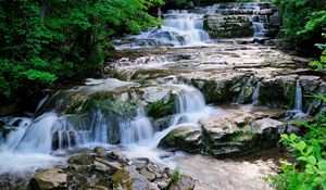 Preview wallpaper waterfalls, river, rapids, landscape
