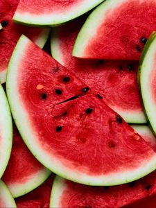 Preview wallpaper watermelon, berry, ripe, juicy, red