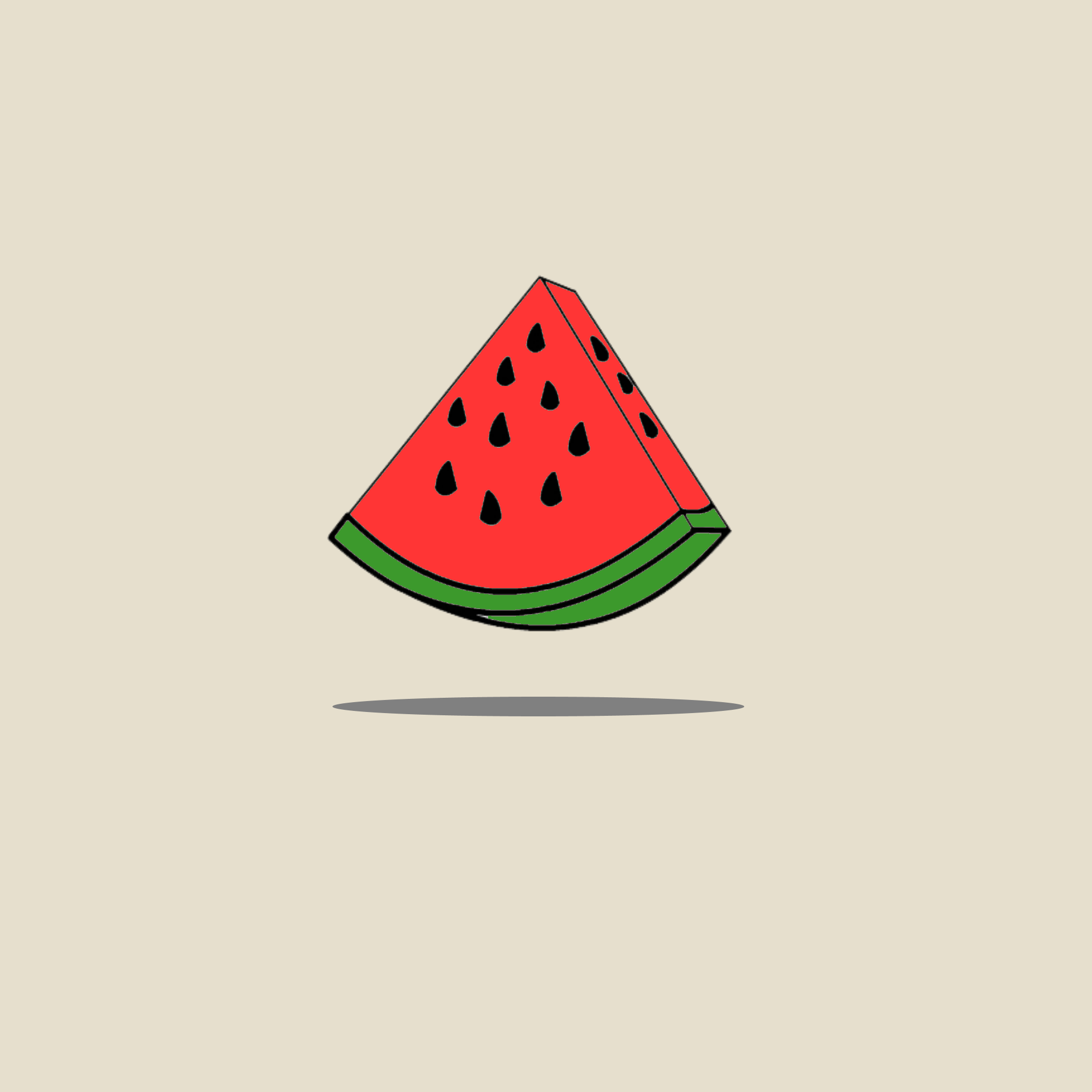 Download wallpaper 2000x2000 watermelon, minimalism, vector, art hd ...