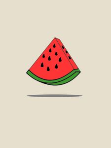 Preview wallpaper watermelon, minimalism, vector, art