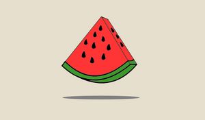 Preview wallpaper watermelon, minimalism, vector, art