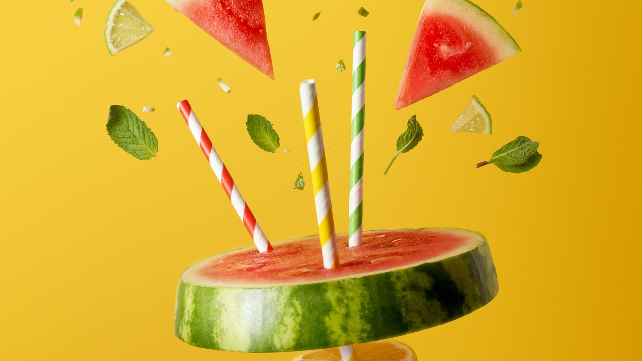 Wallpaper watermelon, slices, fruit, juicy, bright