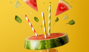 Preview wallpaper watermelon, slices, fruit, juicy, bright