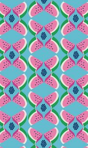 Preview wallpaper watermelon, slices, pattern, art